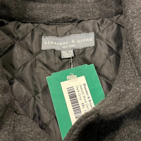 Bleecker & Broad Men's Shacket, NWT, Charcoal, 2X - Picture 3 of 9